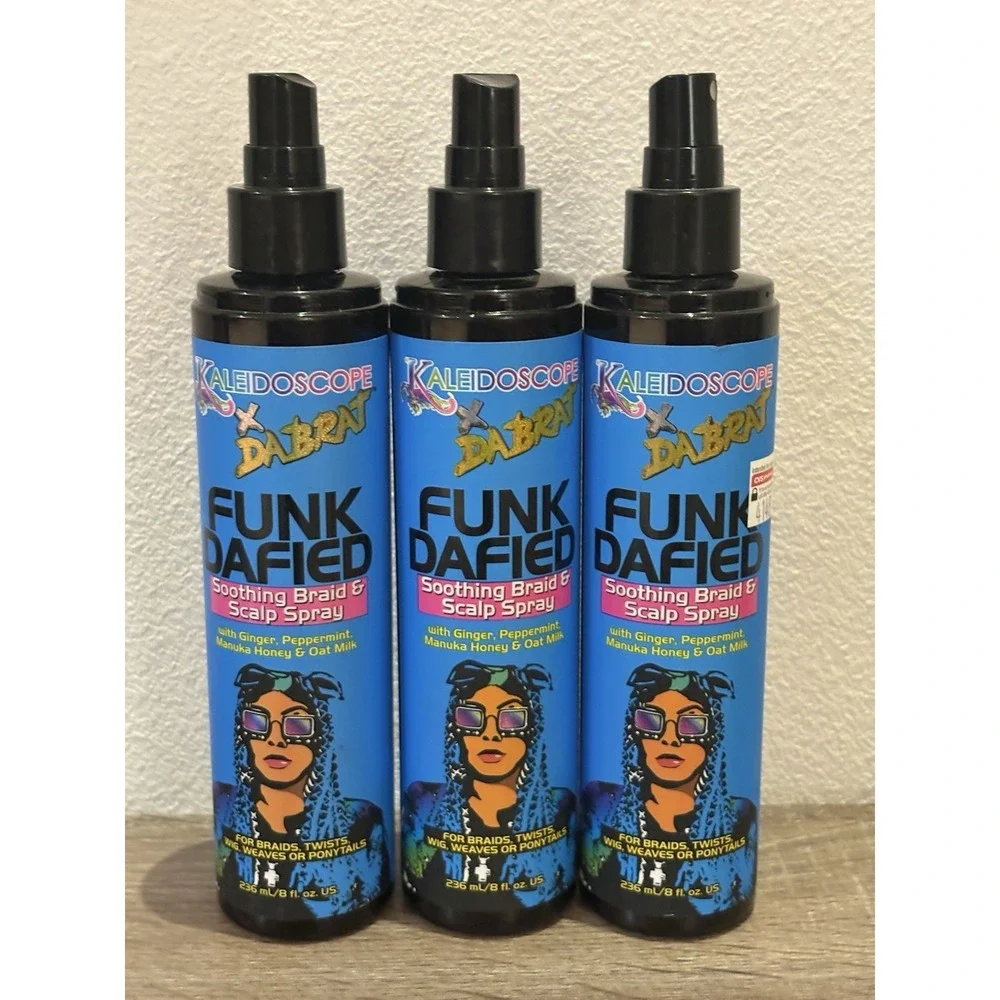 Kaleidoscope X DaBrat Funkdafied Soothing Braid & Scalp Spray ~ 8 OZ EA ~ 3pznew